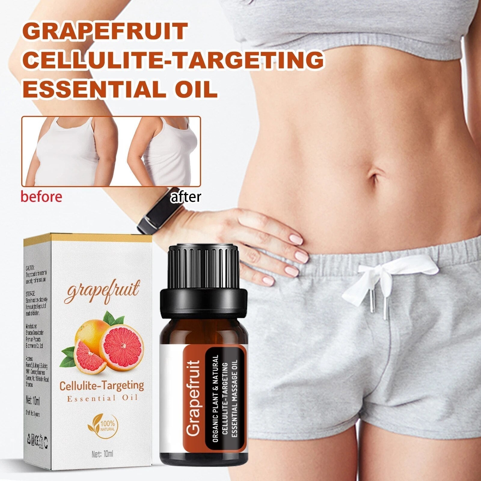 50% Rabatt | TonedElixier™ - Ätherisches Grapefruitöl zur Bekämpfung von Cellulite [Letzter Tag Rabatt]