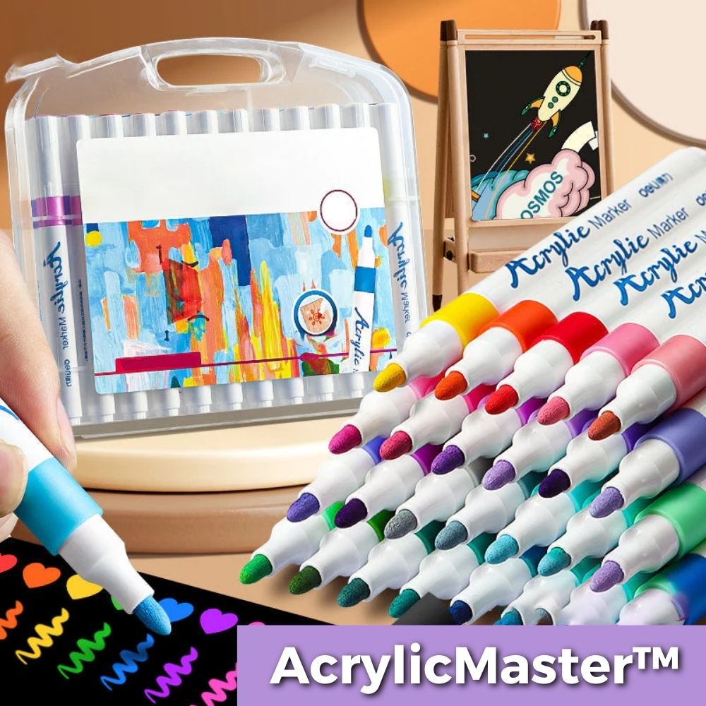 50% Rabatt | AcrylicMaster™ - Komplettes Acrylmarker-Set mit 24 Farben [Letzter Tag Rabatt]