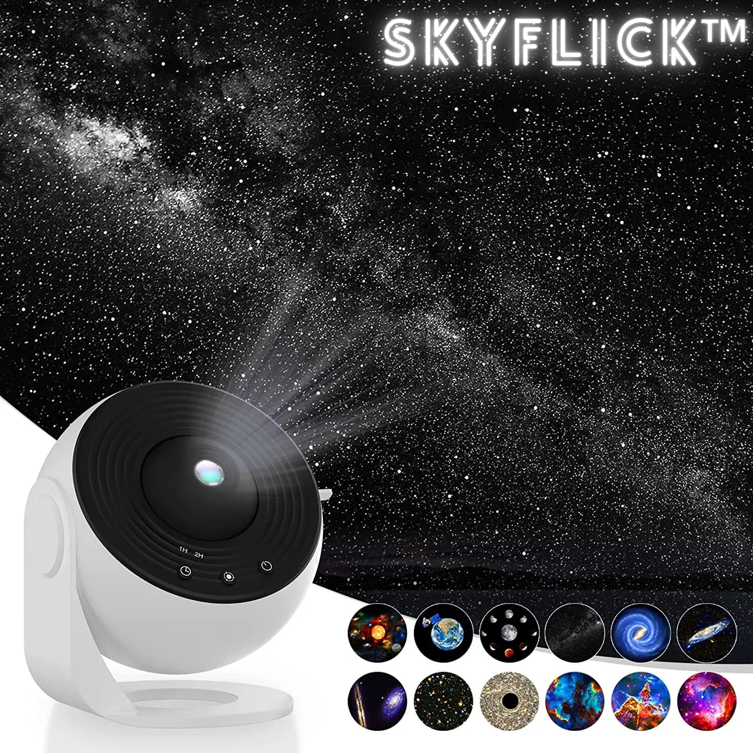 SkyFlick™ | Planetarium Galaxie Sternenhimmel Projektor