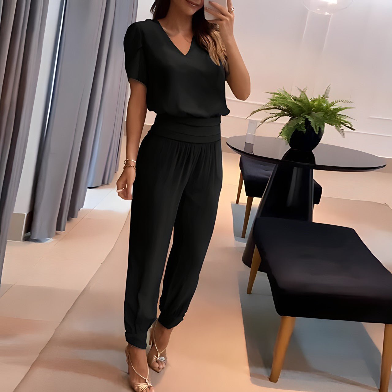 Vesper™ | Modische Bluse und Hose Outfit-Set