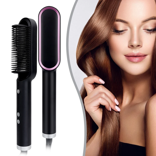 50% RABATT | Rose™ | CeramicBrush Haarglätter und Lockenbürste [LETZTER TAG RABATT]