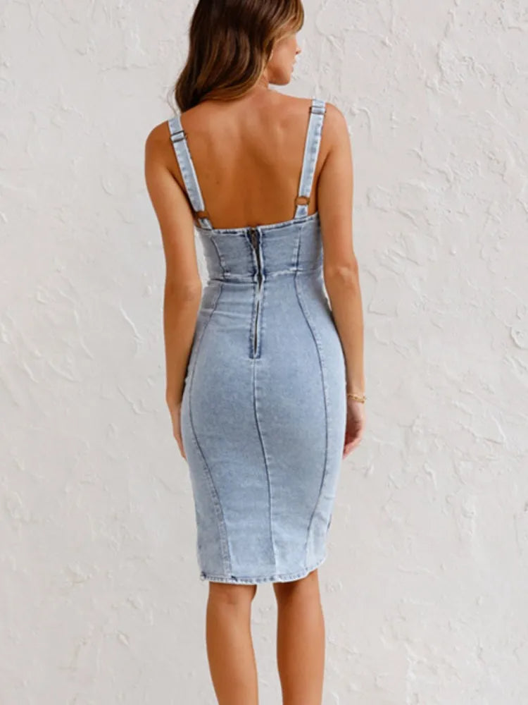 Mirabella™ | Denim Kleid mit verstellbaren Trägern