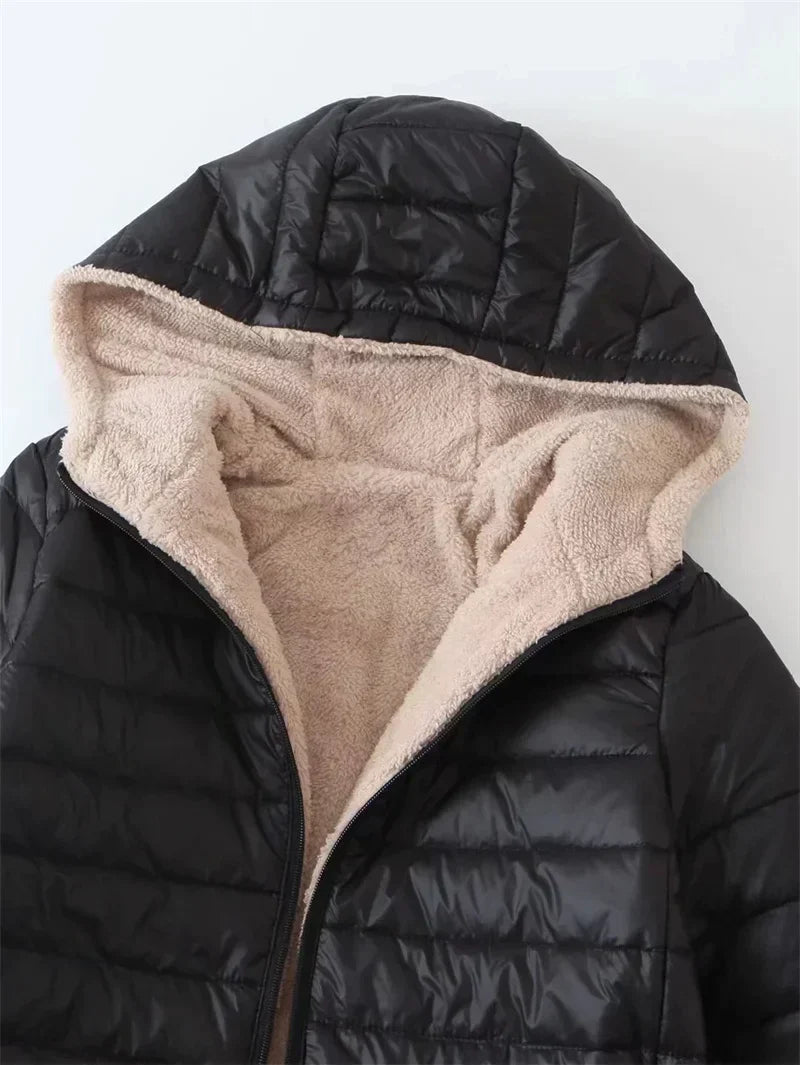 50 % Rabatt | Emilia™ | Damen Gefütterte Kapuzenjacke mit Fleece-Futter